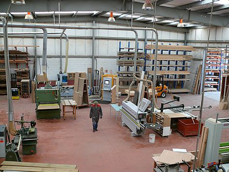 El interior de la Fbrica Muebles Recorio en Cangas de Ons, Asturias.